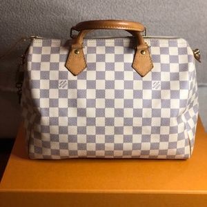 Authentic Speedy 30 Damier Azure